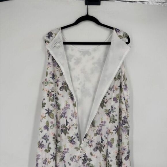 CJ Banks Women's Floral Knit Sweater Midi Dress Set 2 Piece Purple White Size 1X - Picture 3 of 15